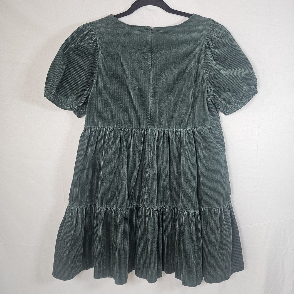 Madewell Corduroy Aidy Square-Neck Tiered Mini Dress Sz 4 - Picture 7 of 13